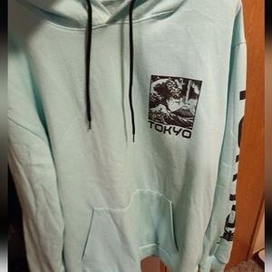 Mint Green Graphic Hoodie